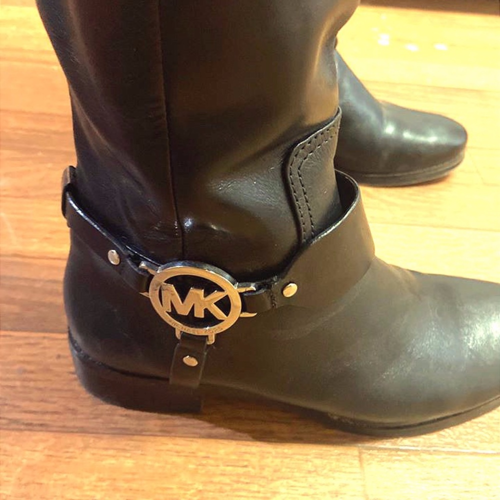 Michael Kors black riding style boots size 7